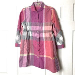 EUC Burberry Pink Plaid Dress/Tunic Size Small